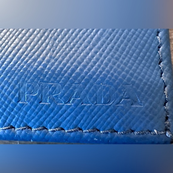 Prada Cobalt Blue Vertical Wallet with COA - Picture 7 of 12
